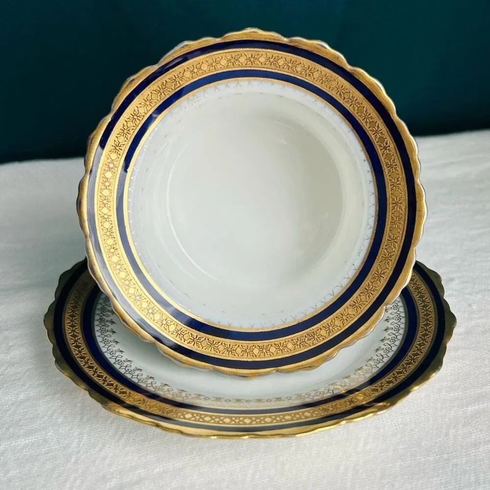 Vintage Hohenberg Ware Bavaria Ramekin with Under Plate